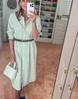 MASON'S DAUGHTER | Miller Dress, Seafoam and Ivory Striped