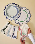 MISETTE Fête Embroidered Linen Napkins (Set of 4)