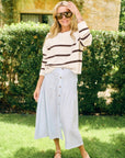 MASON'S DAUGHTER | Danielle Sweater, Ivory & Cocoa Striped Knit