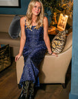 MASONS DAUGHTER | Margot Slip Dress, Navy Bandana