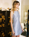 MASON by MASON'S DAUGHTER | Twiggy Skirt, Soft Blue Mist Silk Wool