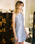 MASON by MASON'S DAUGHTER | Twiggy Tunic, Soft Blue Mist Silk Wool