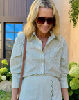 MASONS DAUGHTER | the Boyfriend Shirt, Olive & Ivory Striped