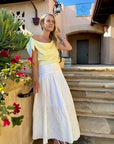 MASONS DAUGHTER | Lily Scarf Top, Yellow & Yellow Striped