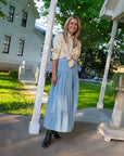 MASON'S DAUGHTER Emma Skirt, Light Wash Chambray