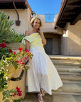 MASONS DAUGHTER | Lily Scarf Top, Yellow & Yellow Striped