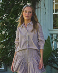 Boyfriend Shirt, Burnt Orange Stripe