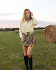 Loretta Western Fringe Top, Ivory