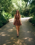 MASON'S DAUGHTER | Harper Shirtdress, Brown Poplin