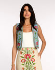 ELIZABETH JAMES THE LABEL | Kit Vest in Indian Flower Chambray