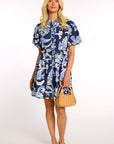 ELIZABETH JAMES THE LABEL | Edie Dress in Grand Entrance Navy