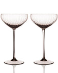 CASKATA Quinn Coupe Glasses, Rose Set of 2