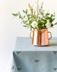 GALLEY & FEN Blue Fleur Embroidered Tablecloth