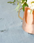 GALLEY & FEN Blue Fleur Embroidered Tablecloth