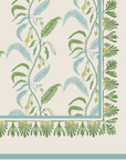 MAISON VENU | Tuileries Tablecloth Blockprinted Trim
