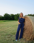 MASON'S DAUGHTER | Ella Pant, Navy Bandana