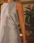 MASON by MASON'S DAUGHTER | Twiggy Tunic, Soft Blue Mist Silk Wool