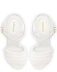 LARROUDE | Yves Fringe Wedge In White Raffia