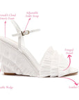 LARROUDE | Yves Fringe Wedge In White Raffia