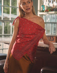 Lily Scarf Top, Red Bandana