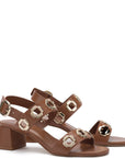 LARROUDE | Milan Sandal In Caramel Leather