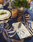 MAISON VENU | Tuileries Tablecloth Blockprinted Trim