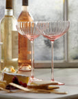 CASKATA Quinn Coupe Glasses, Rose Set of 2