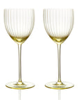 CASKATA Quinn White Wine Glasses, Citrine Set of 2