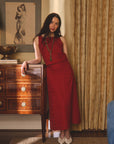 Magnolia Skirt, Rust Basket Weave