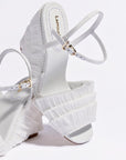 LARROUDE | Yves Fringe Wedge In White Raffia