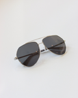 ANEA HILL Sail Silver Aviator Sunglasses