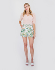 MASON'S DAUGHTER | Belted Scallop Shorts, Spring Chinoiserie