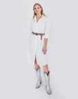 MASON'S DAUGHTER | Sutton Shirtdress, White/Tonal Stripe