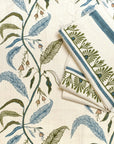 MAISON VENU | Tuileries Tablecloth Blockprinted Trim