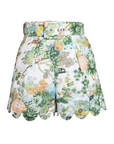 MASON'S DAUGHTER | Belted Scallop Shorts, Spring Chinoiserie