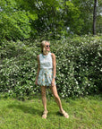 MASON'S DAUGHTER | Belted Scallop Shorts, Spring Chinoiserie