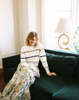 MASON'S DAUGHTER | Danielle Sweater, Cream Multi Striped Knit