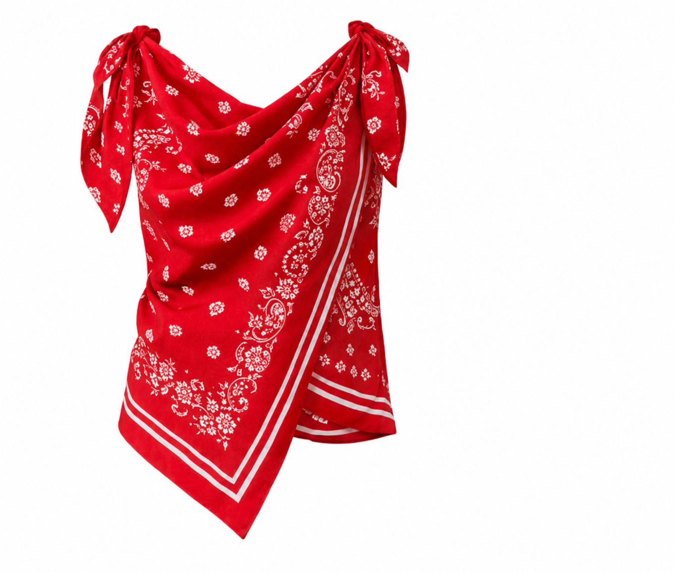 MASON'S DAUGHTER | Lily Scarf Top, Red Bandana