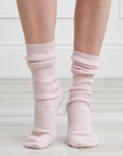 KIP Pure Cashmere Sleep Socks in Pink Peony