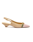 LARROUDE | Franca Pump In Beige Raffia