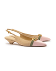 LARROUDE | Franca Pump In Beige Raffia