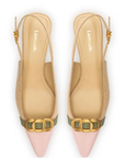 LARROUDE | Franca Pump In Beige Raffia