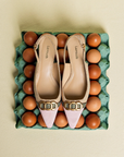 LARROUDE | Franca Pump In Beige Raffia