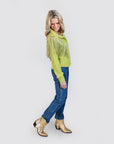 MASON by MASON'S DAUGHTER Natalie Western Fringe Top, Chartreuse