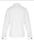 MASON'S DAUGHTER the French Cuff Boyfriend Shirt, White Poplin