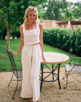 MASON'S DAUGHTER | Ella Scallop Pant, White Linen