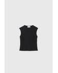 DAL THE LABEL Modal Ribbed Knit Tank, Black