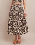 CARA CARA Pinecrest Midi Skirt, Mosaic Flora Soil