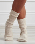 KIP Pure Cashmere Sleep Socks in Champagne