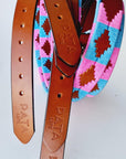 PATA LIFESTYLE Pink and Baby Blue Polo Belt